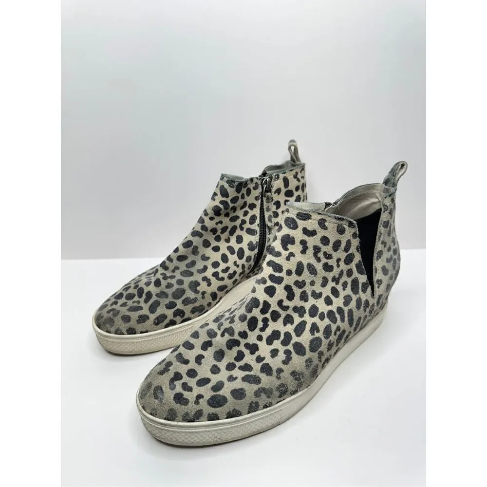 Caslon Aidy Boots Size 10 Water Resistant Suede Leather Leopard ‎ Print Booties
